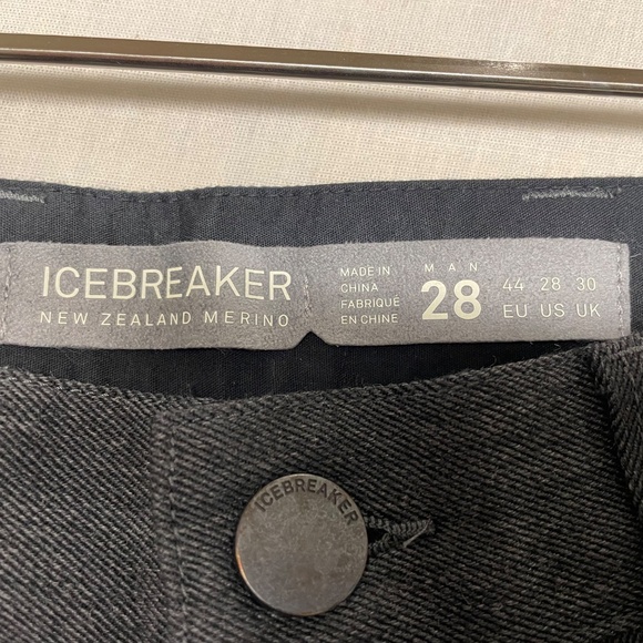 NWOT - Icebreaker Merino Wool Men’s Shorts in Grey Size 28 - Picture 5 of 5